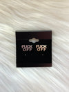 Fuck Off Bold Stud Earring Silver