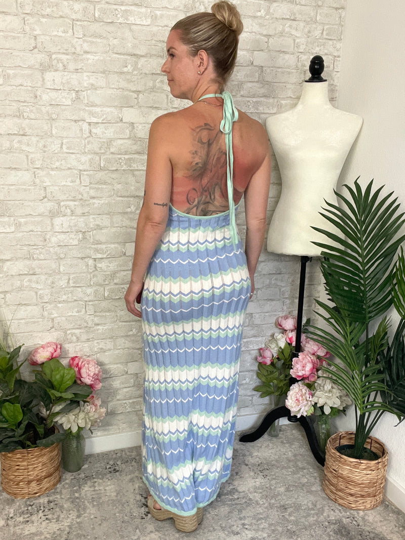 aqua crochet dress Niomi Aqua/Blue Stripe – Electric Dream Boutique Sherri Hill 57934 - Woven to stand out Size:60L black widow pants