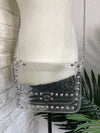 Clear Stud Handbag Silver