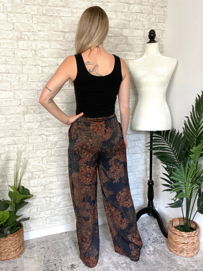 Heather Rustic Floral Print Pants