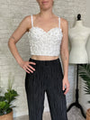 Julianna Pearl Floral Corset White