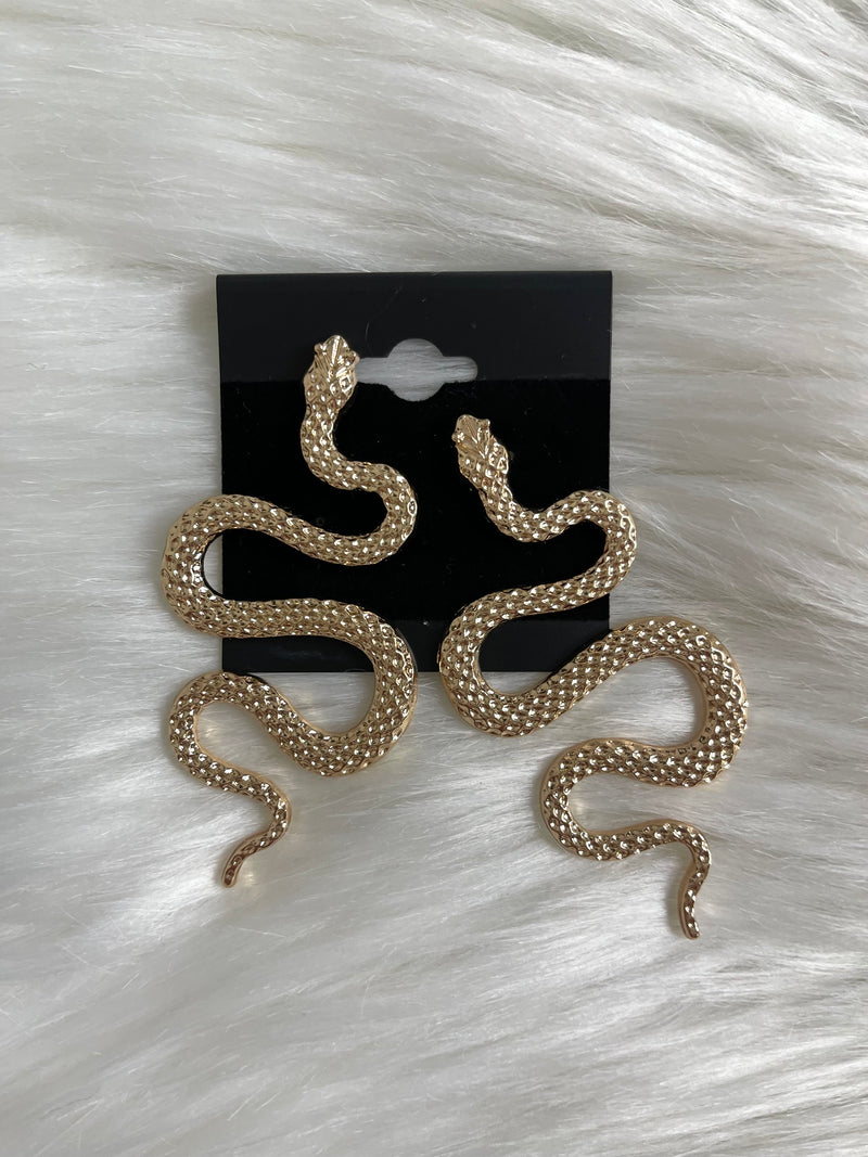 XL Gold Snake Studs