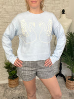 Deux Swan Sweater Blue