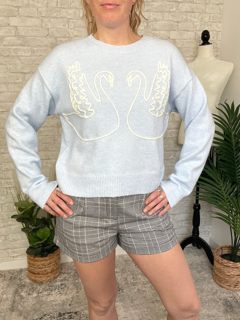 Deux Swan Sweater Blue