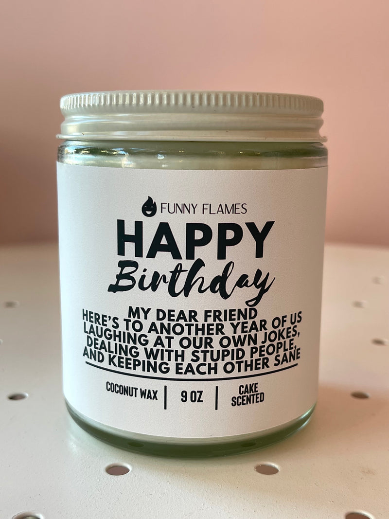 Happy Birthday Dear Friend Candle