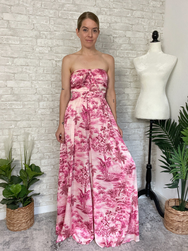 Pink Palms Jumpsuit