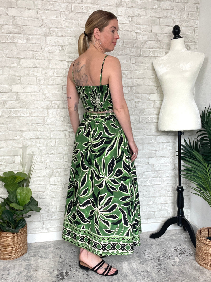 Vienne Green Skirt Set