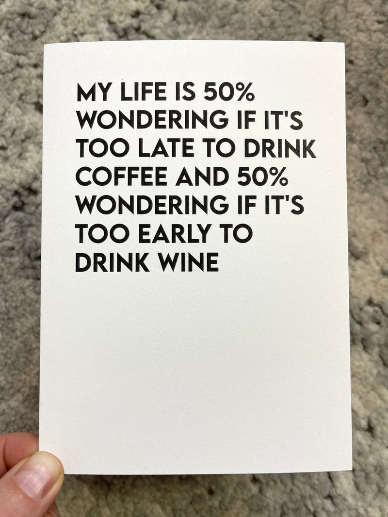 50% Wine + 50% Coffee Card