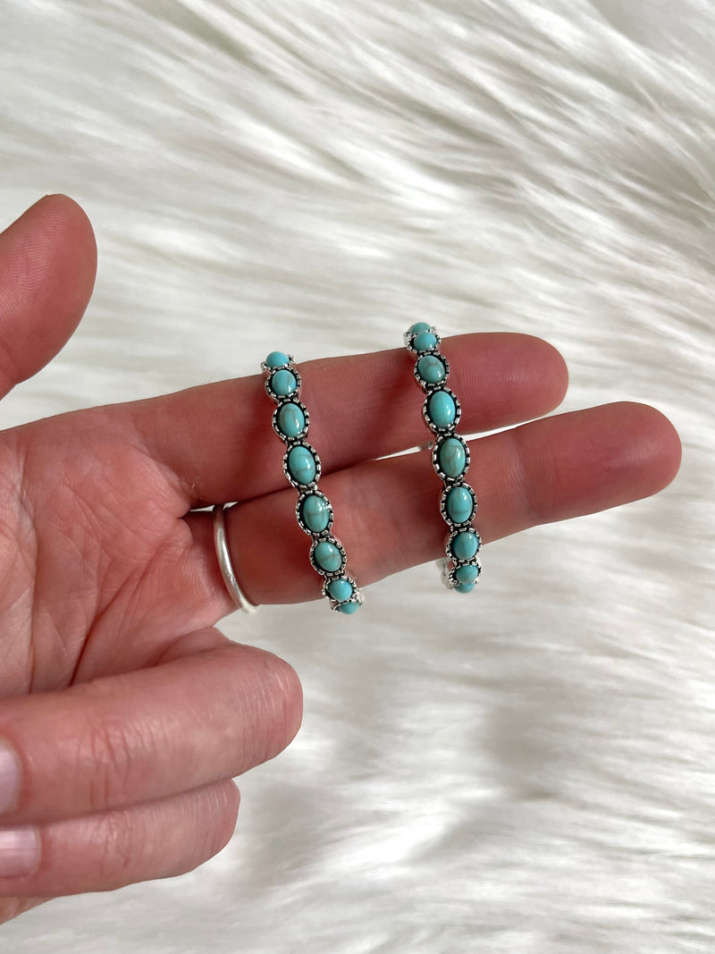 Turquoise Hoop Earrings