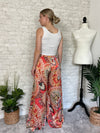 Kali Red Blossom Wide Leg Pants