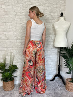 Kali Red Blossom Wide Leg Pants