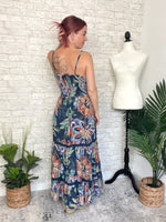 Mason Twist Maxi Midnight Blue Jungle Print