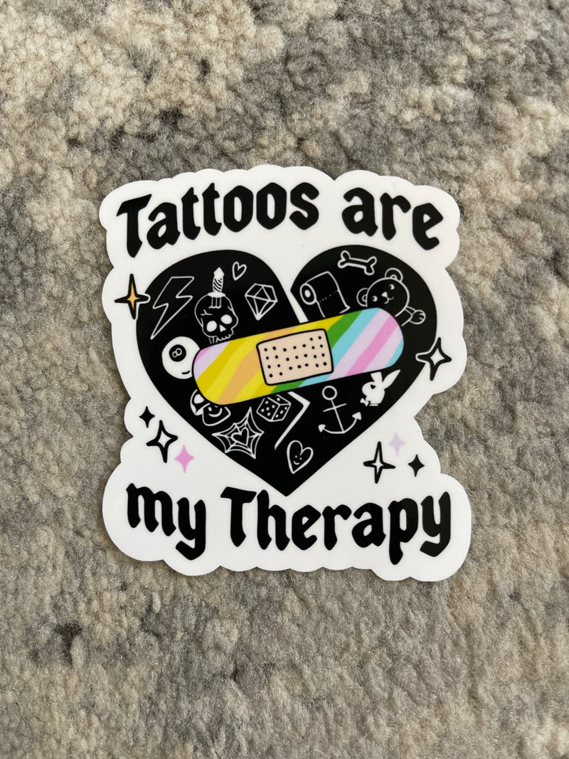 Tattoos Are My Therapy Sticker