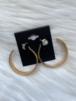 Gold Thick Textured Hoop