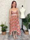Heidi Twist Peach Floral Dress