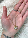 Evil Eye Rhinestone + Gold Pendant