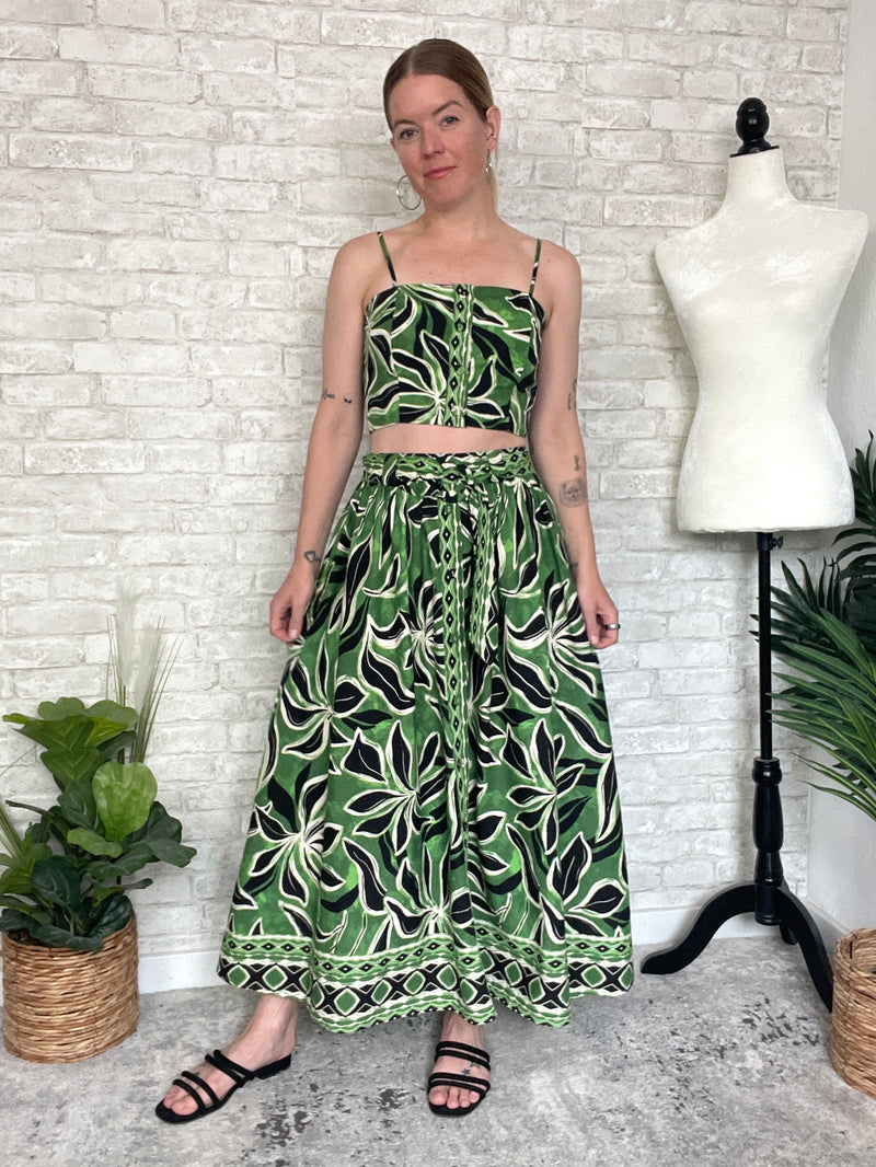 Vienne Green Skirt Set