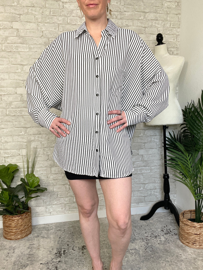 Montese Charcoal Grey Button Up
