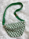 Checker Sling Bag - Pistachio Green
