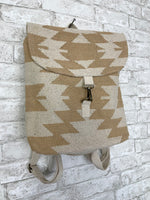 Tan & Cream Aztec Backpack