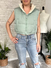 Paige Reversible Cropped Vest Mint Green
