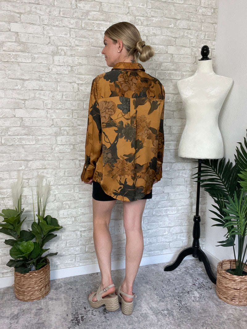 Rustic Petal Button Up