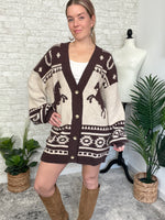 Holly Western Cardigan Brown