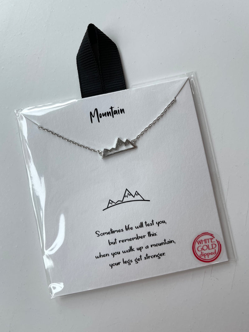 Mini Mountain Necklace Silver