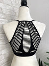 Crochet Racerback Bralette Black