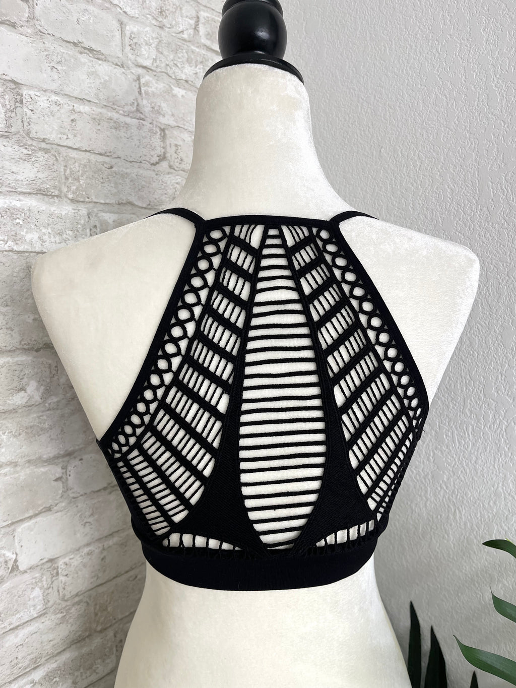 Crochet Racerback Bralette Black