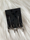 Spider Gun Metal Earrings