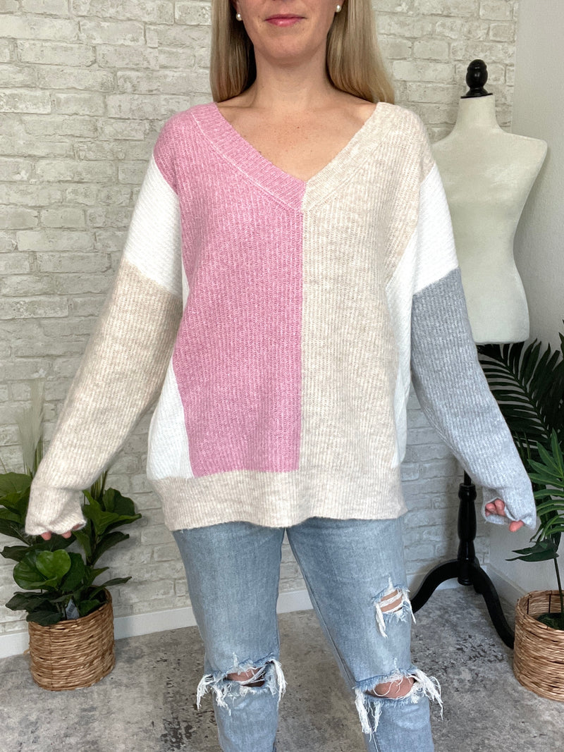 Cady Color Block Sweater