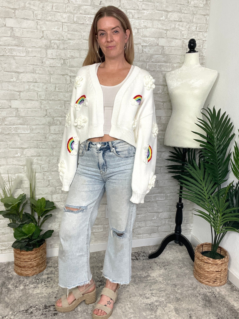 Over The Rainbow Cardigan White