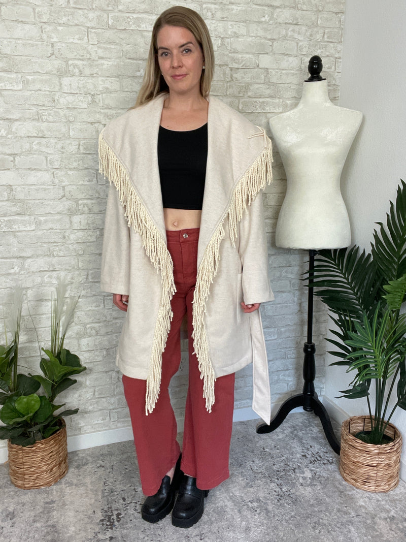 Claire Ivory Wrap Jacket