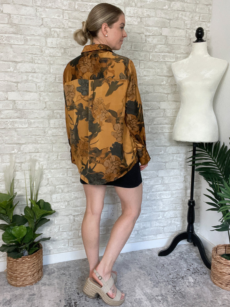 Rustic Petal Button Up
