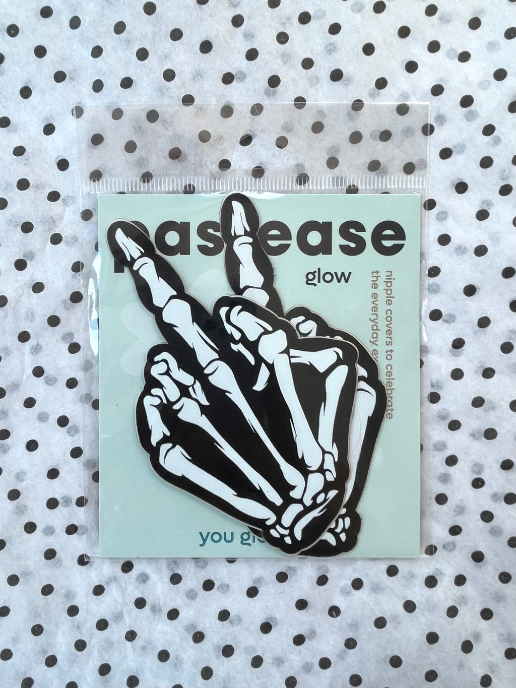 Skeleton Middle Finger Pasties