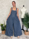 Fena Checker Wide-Leg Overall