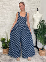 Fena Checker Wide-Leg Overall