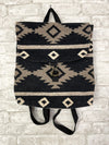 Black, Taupe + Cream Aztec Backpack