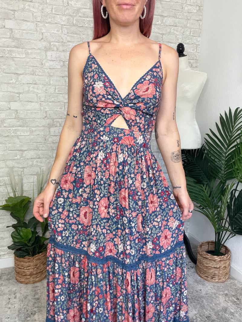 Mason Twist Maxi Blue/Ginger Floral Combo