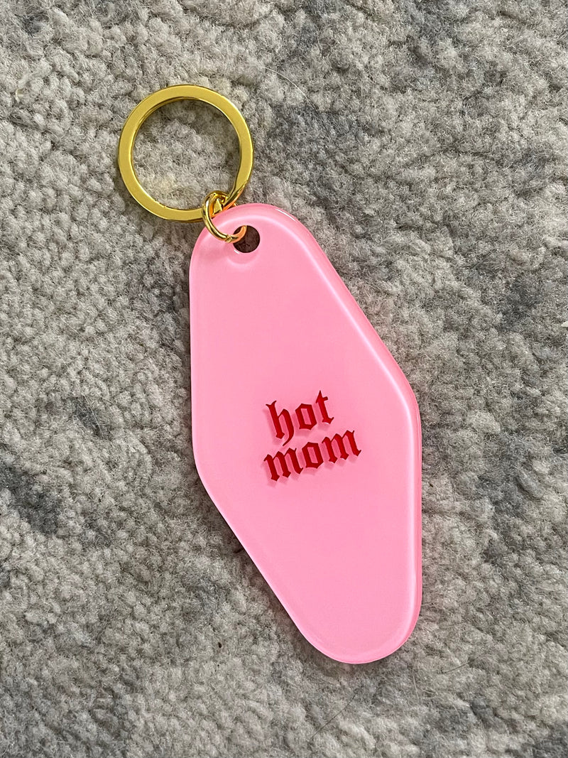 Hot Mom Motel Keychain