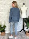 Maeve Tassel Knit Top Vintage Blue