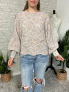 Rainbow Retro Swirl Knit Top