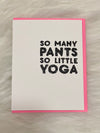 Pants + Yoga Card