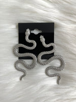 XL Silver Snake Studs