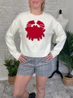 Pinchy Crab Sweater White
