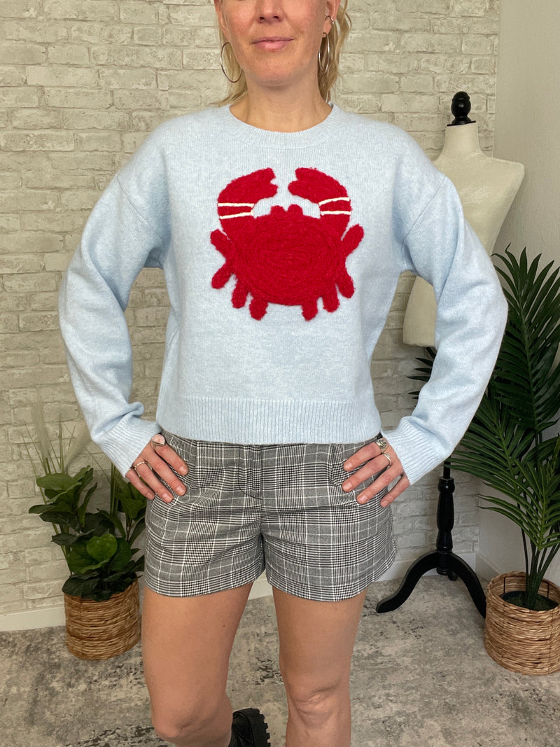 Pinchy Crab Sweater Blue