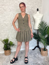 Cher Olive Uniform Dress