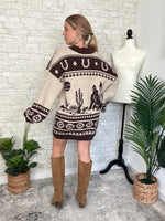 Holly Western Cardigan Brown