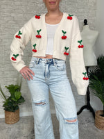 Cream Bauble Cherry Cardigan